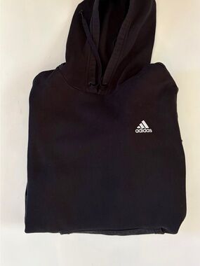 adidas Golf Black Pullover Hoodie with Logo Tag